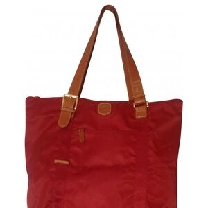 Bric’s Milano Red Nylon Shopper Tote Travel Bag
